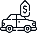 car price tag icon